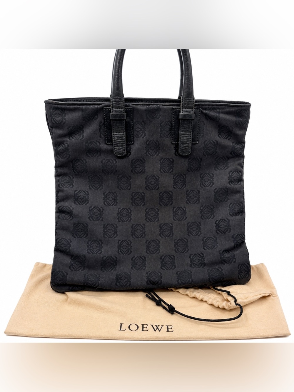 Loewe Vintage Anagram Canvas Leather Tote bag + dust bag - excellent condition